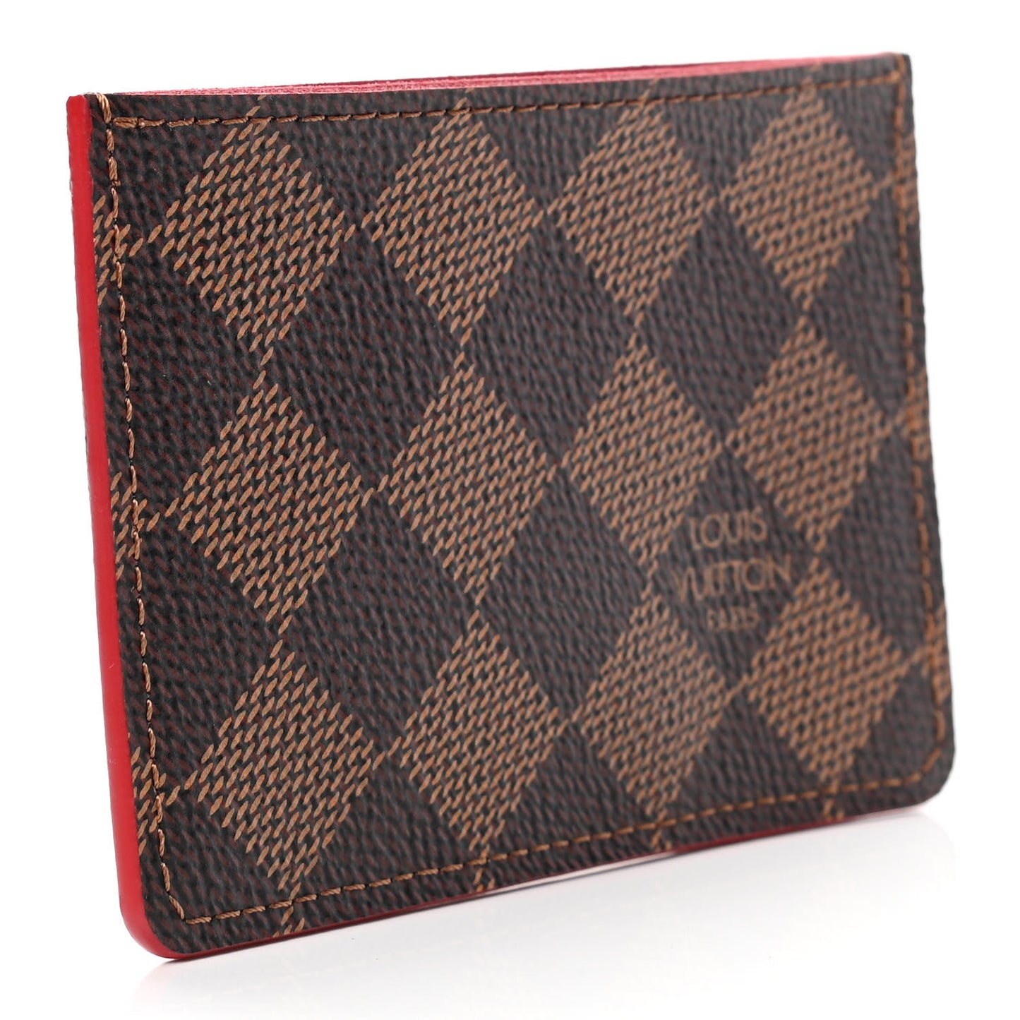 Damier Ebene Caissa Card Holder Cherry