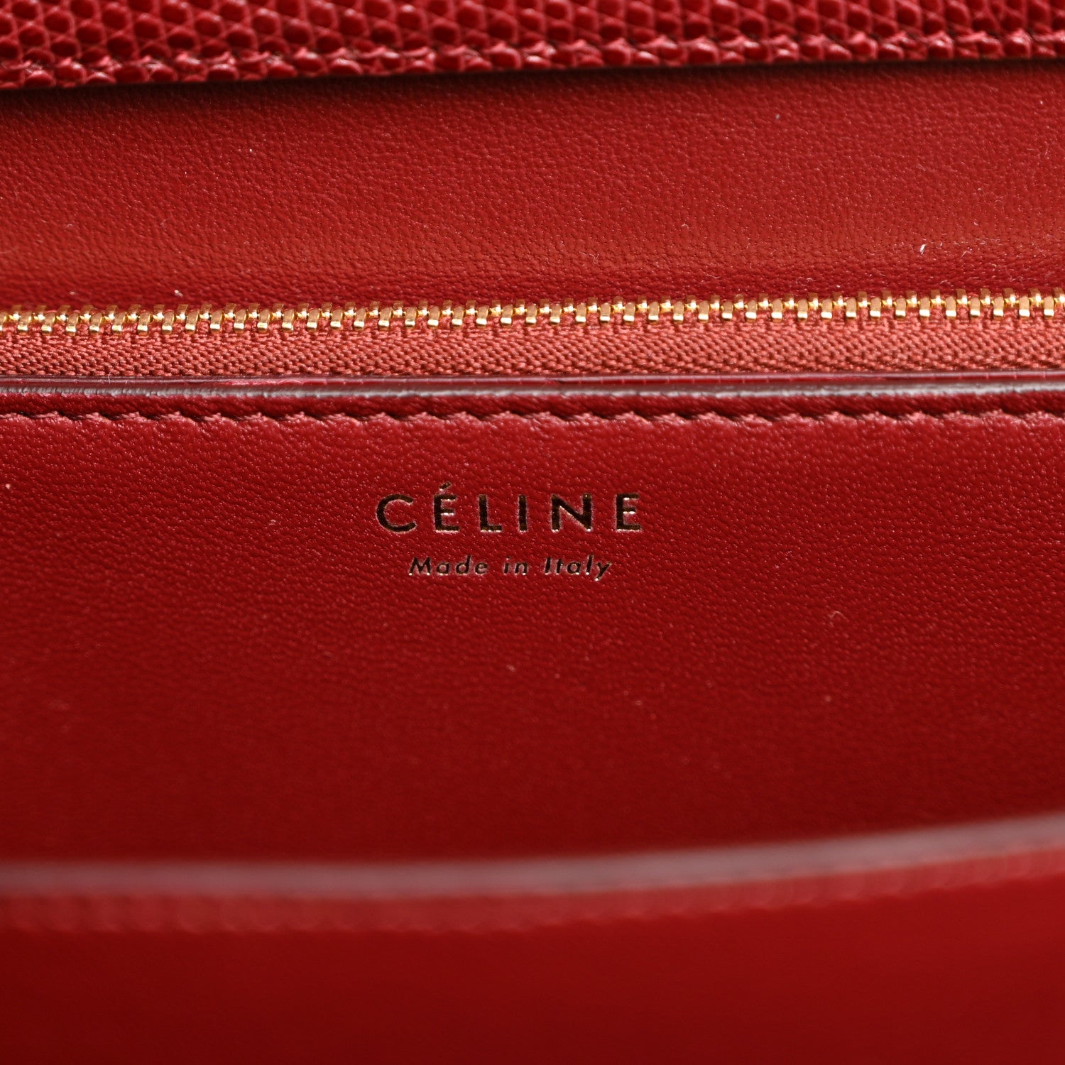 Celine Lizard Medium Classic Box Flap Bag Ruby 5 of 8