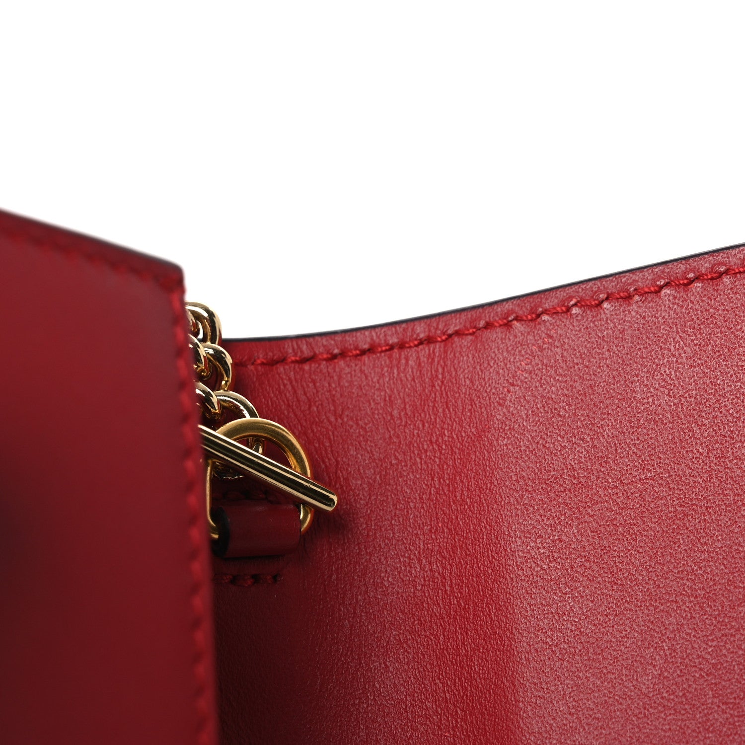 Gucci Calfskin Super Mini Sylvie Chain Shoulder Bag Hibiscus Red 14 of 14