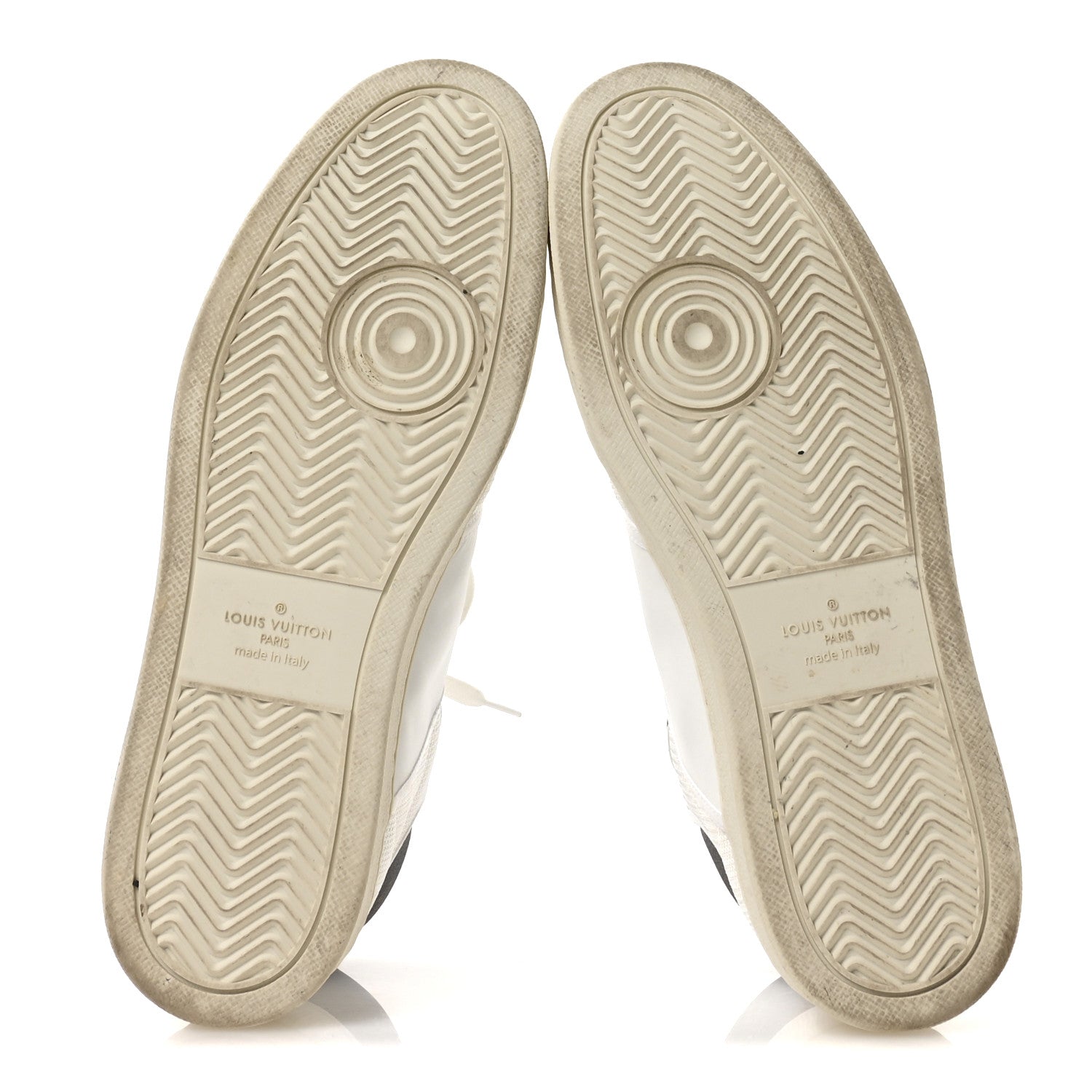 Louis Vuitton Monogram Calfskin Rivoli High Top Sneakers 10 White 6 of 8