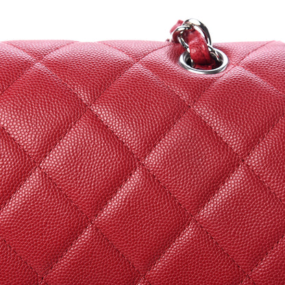 Chanel Caviar Quilted Maxi Double Flap Dark Pink 15 of 17