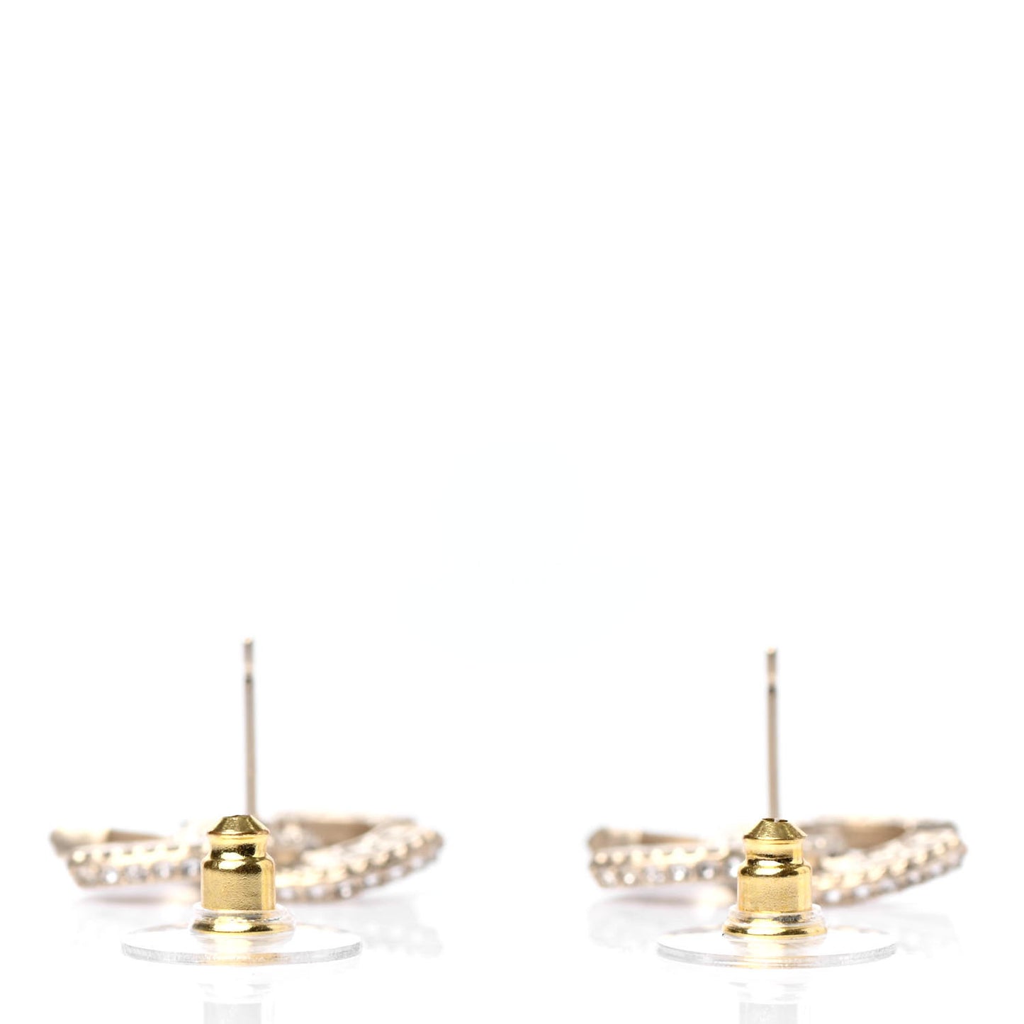 Crystal Timeless CC Earrings Light Gold