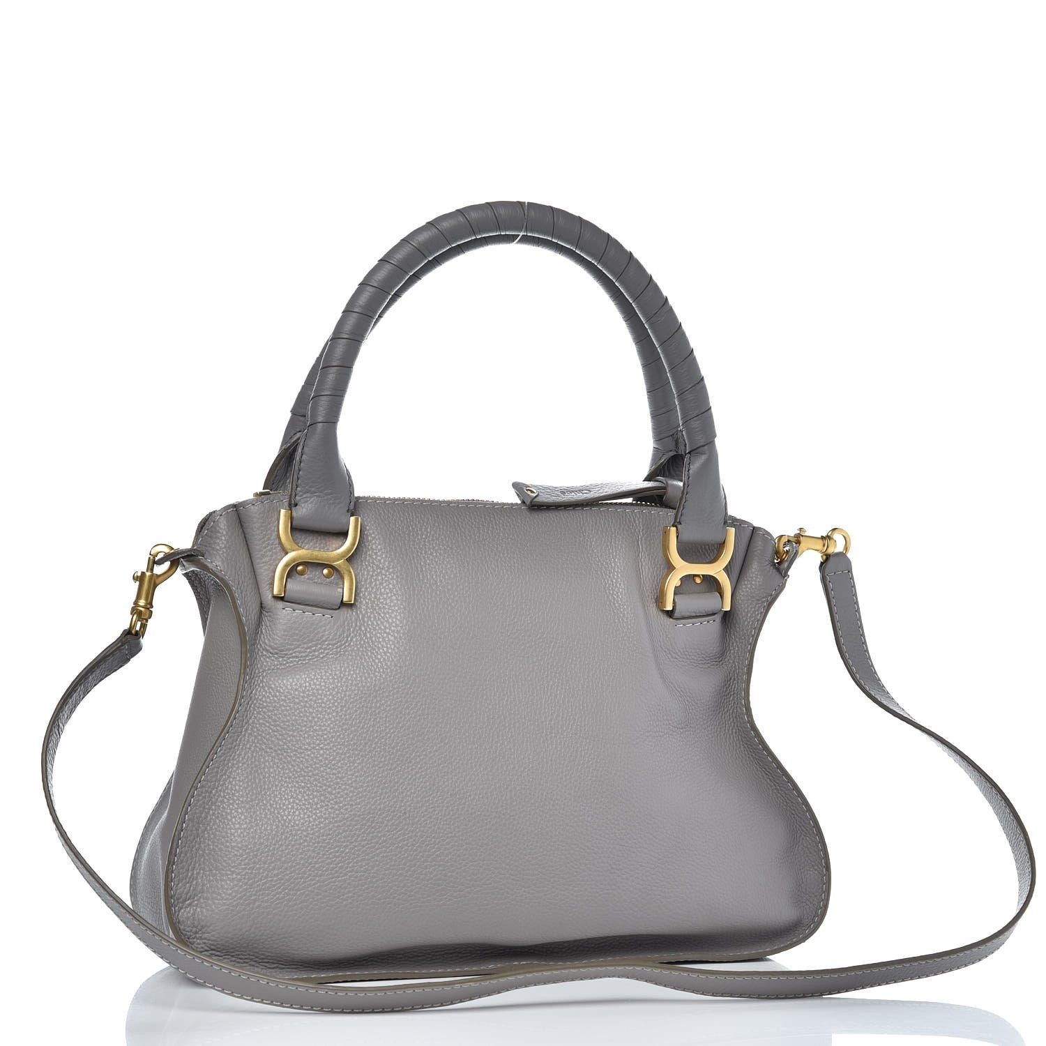 Chloe Calfskin Medium Marcie Satchel Cashmere Grey 4 of 8