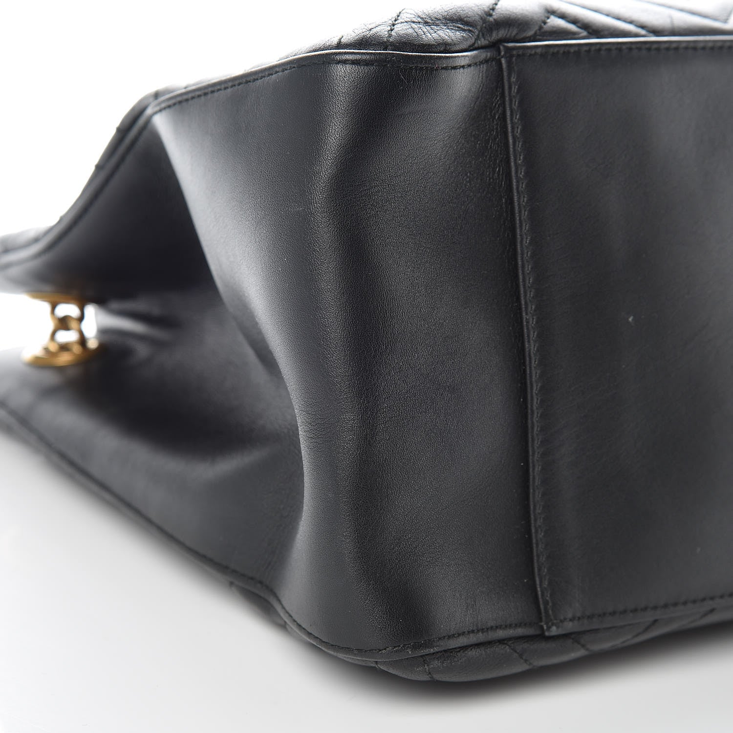 Gucci Calfskin Matelasse Medium GG Marmont Shoulder Tote Bag Black 8 of 11