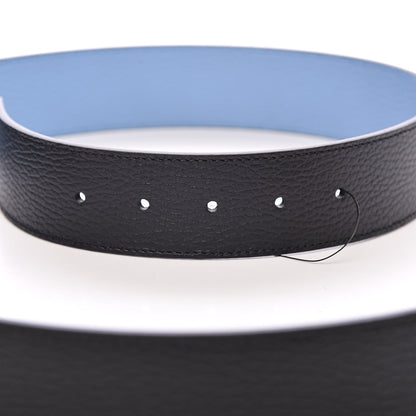 Gucci Dollar Calfskin 1973 Reversible Belt 105 42 Black Mineral Blue 5 of 7