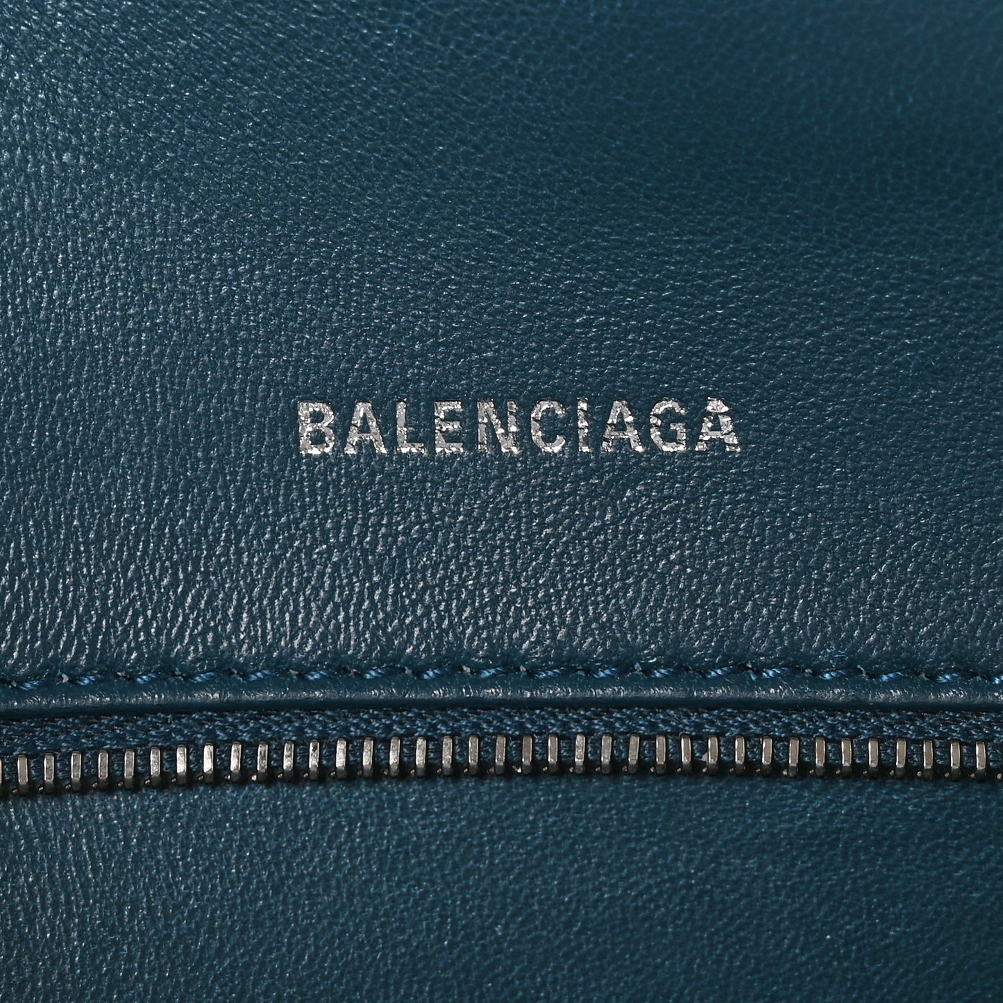 Shiny Calfskin Crocodile Embossed Small Hourglass Top Handle Bag Dark Petrol Blue