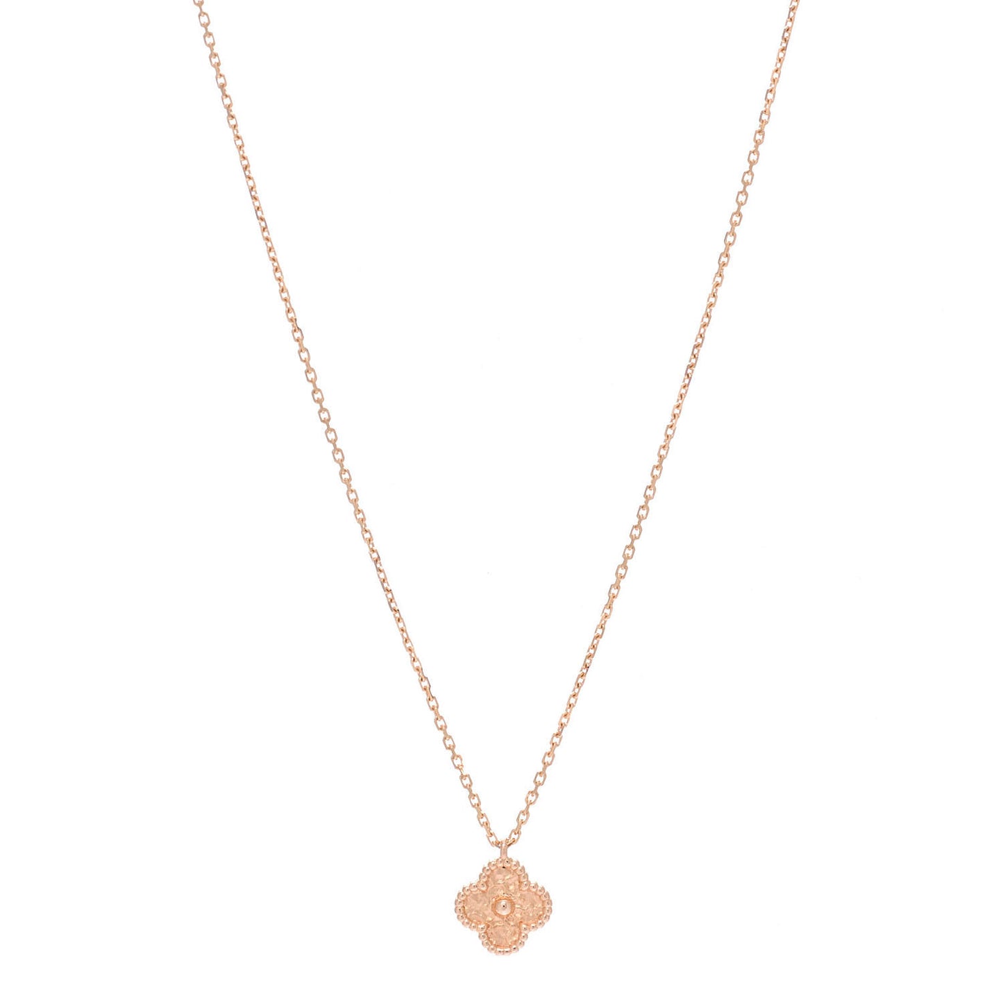 18K Rose Gold Sweet Alhambra Pendant Necklace