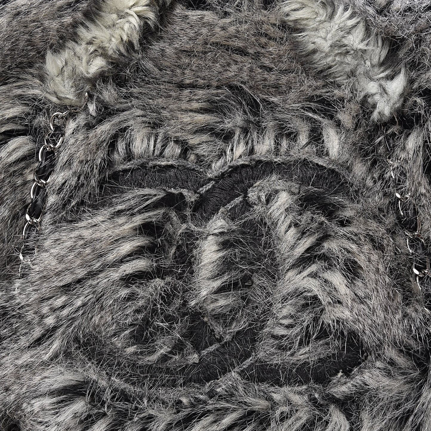 Arctic Fantasy Fur Large Tote Grey