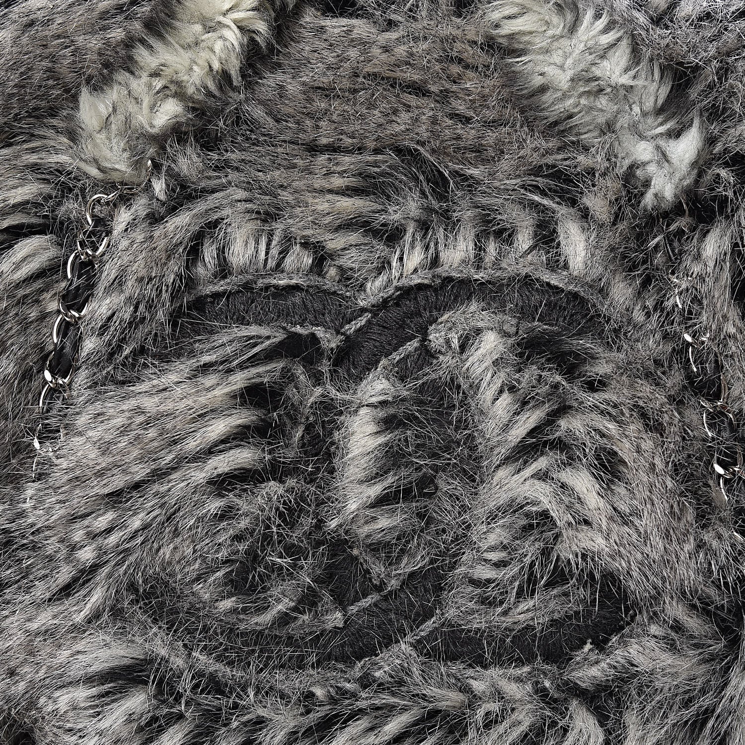 Chanel Arctic Fantasy Fur Large Tote Grey 8 of 11