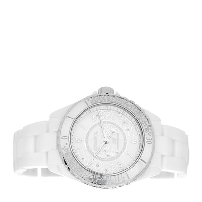 Chanel Stainless Steel Ceramic Diamond 38mm J12 Limited Edition Automatic Watch White 2 of 5