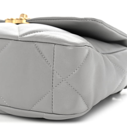 Chanel Lambskin Quilted Medium Chanel 19 Flap Grey 9 of 10