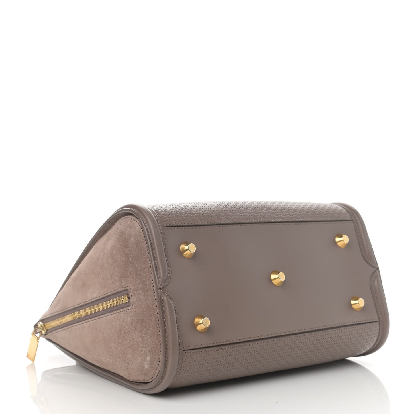 Calfskin Embossed Suede Large Heroine Tan