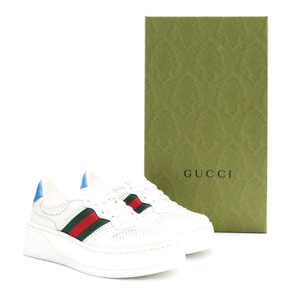 Gucci Calfskin Web Perforated Womens Platform 55mm Sneakers 36 White Bright Splash 11 of 11