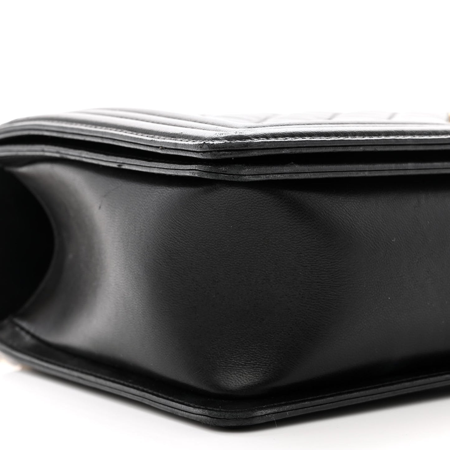 Lambskin Quilted New Medium Boy Flap Black