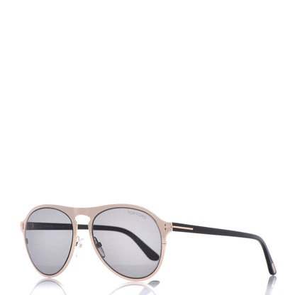 Tom Ford Bradburry Aviator Sunglasses TF525 Shiny Rose Gold Smoke 1 of 6