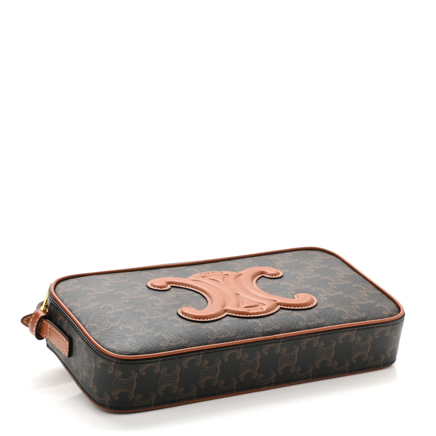 Triomphe Canvas Small Camera Shoulder Bag Tan