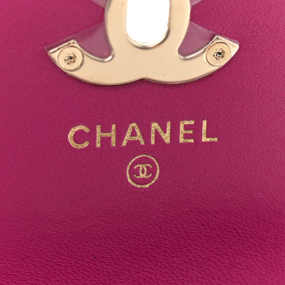 Chanel Tweed Lambskin Quilted Waist Bag With Coin Purse Fuchsia 7 of 15