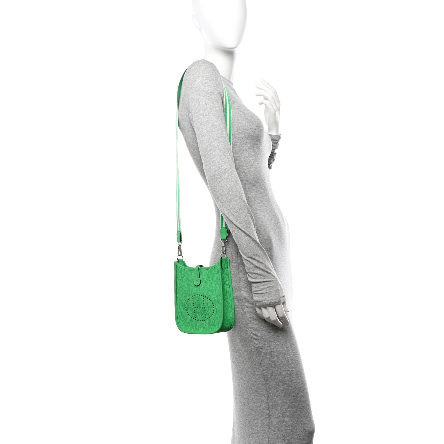 Hermes Taurillon Clemence Amazone Evelyne TPM Vert Comics Vert Fizz 2 of 11