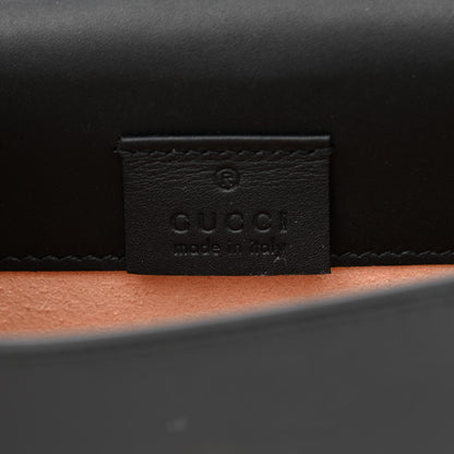 Gucci Calfskin Super Mini Sylvie Chain Shoulder Bag Black 5 of 7