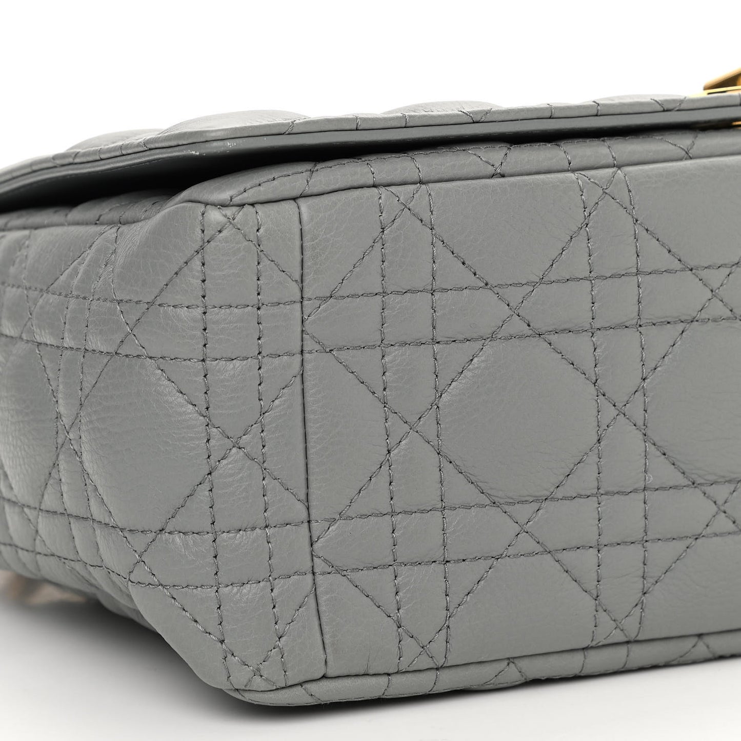 Lambskin Cannage Large Caro Bag Grey Stone