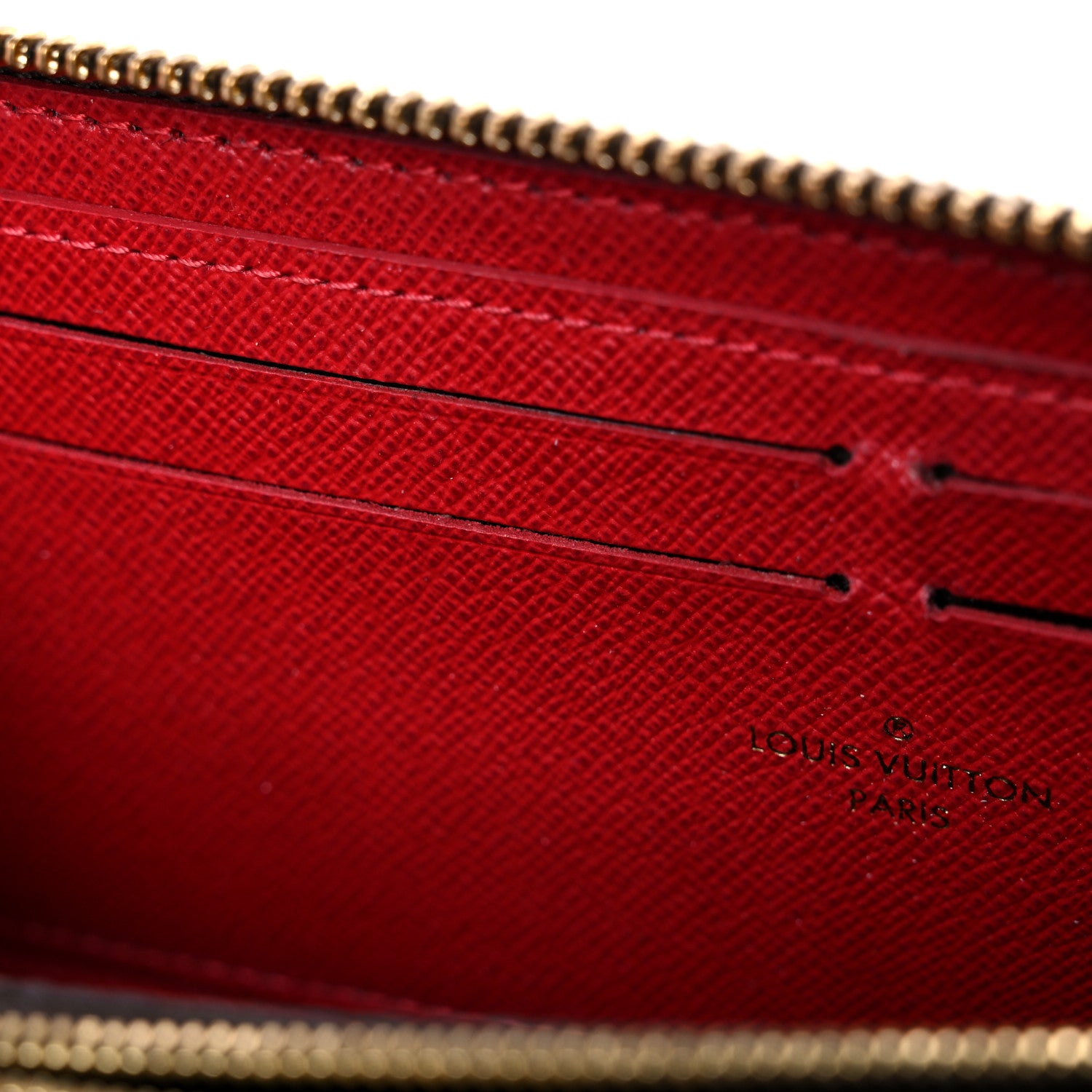 Louis Vuitton Damier Ebene Clemence Wallet Cherry 16 of 19