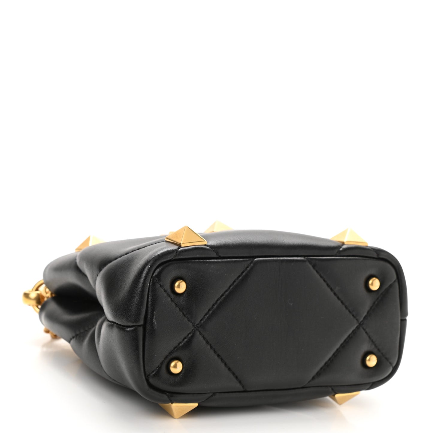 Nappa Small Roman Stud The Handle Bag Black