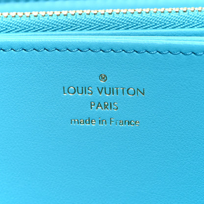 Louis Vuitton Lambskin Embossed Monogram Coussin Zippy Wallet Turquoise 6 of 7