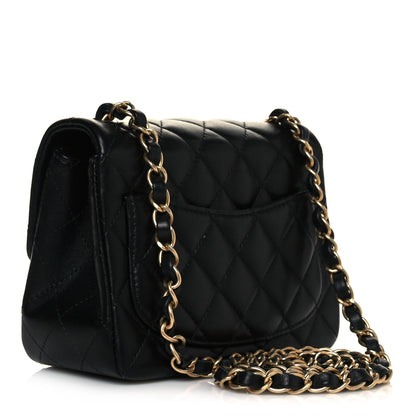 Chanel Lambskin Quilted Mini Square Flap Black 2 of 10