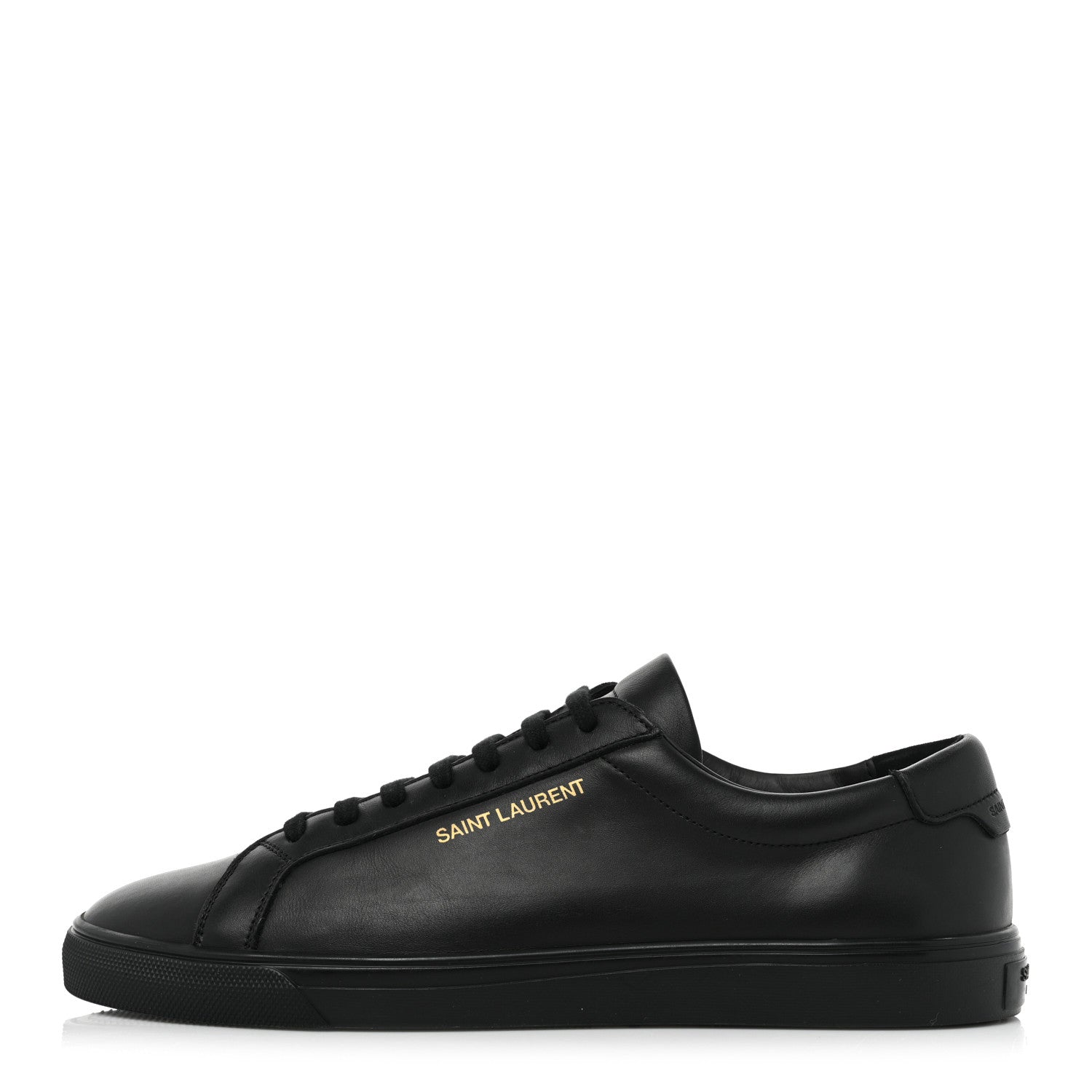 Saint Laurent Calfskin Andy Low Top Sneakers 40 Black 1 of 9
