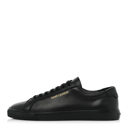 Saint Laurent Calfskin Andy Low Top Sneakers 40 Black 1 of 9
