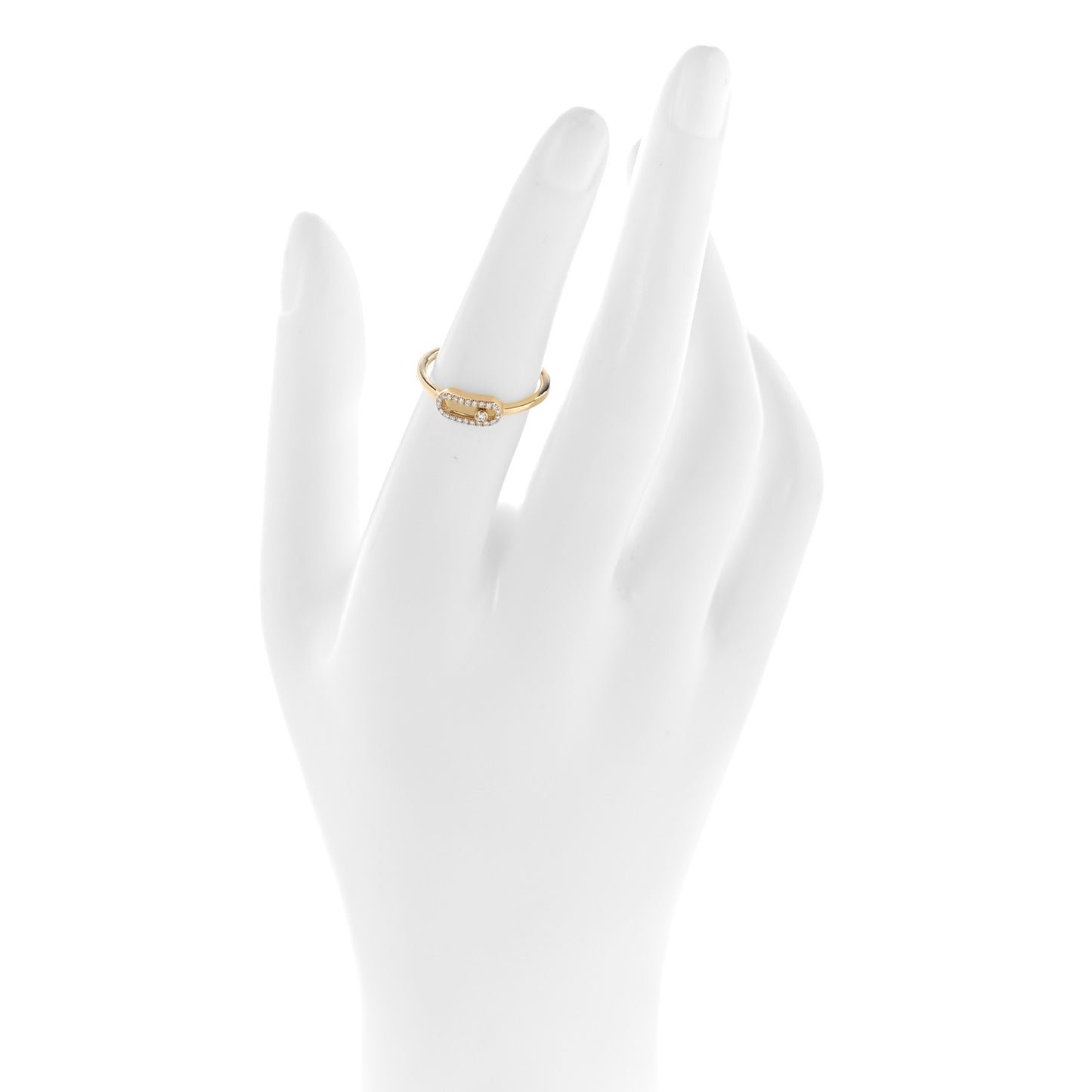 18K Yellow Gold Diamond Move Uno Ring 52 6