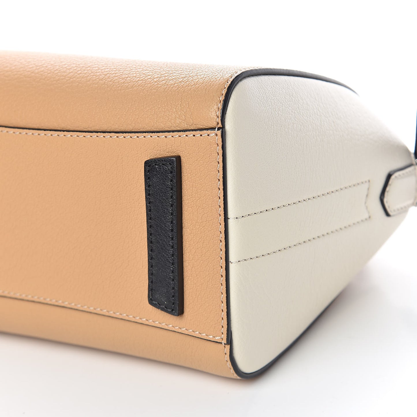 Sugar Goatskin Mini Tri-Color Antigona Light Brown Beige Black