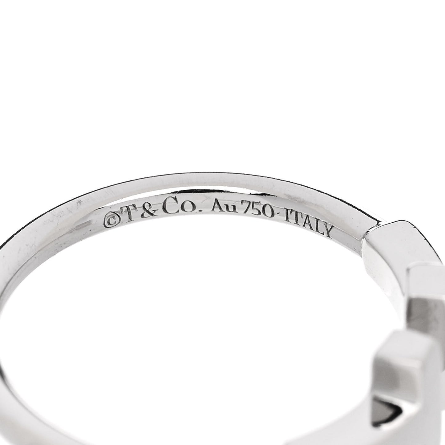 18K White Gold T Wire Ring 49 4.75