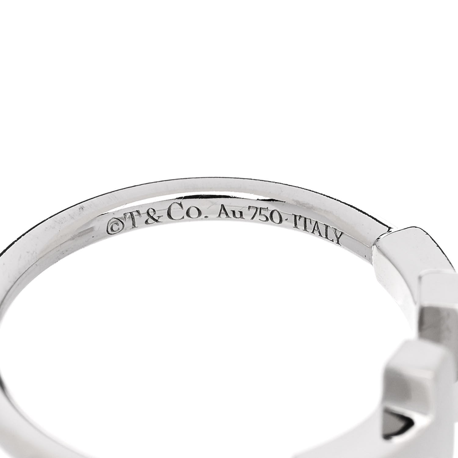 Tiffany 18K White Gold T Wire Ring 49 4.75 4 of 5