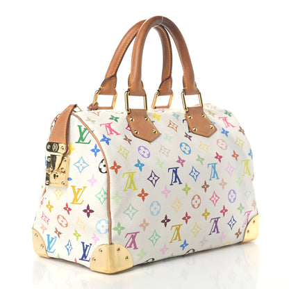 Louis Vuitton Monogram Multicolor Speedy 30 White 3 of 15