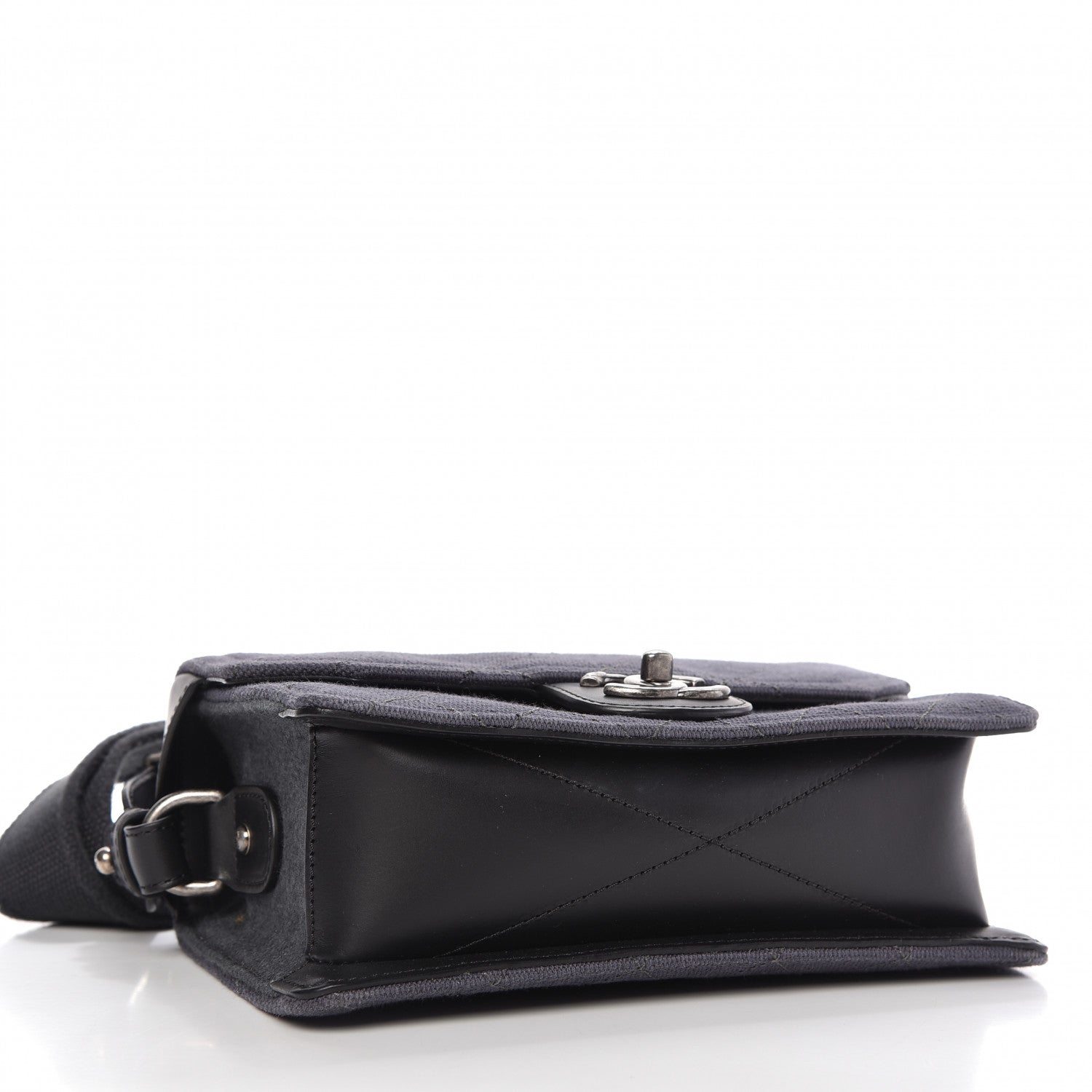 Chanel Fabric Quilted Small Flap Bag Dark Grey 4 of 11