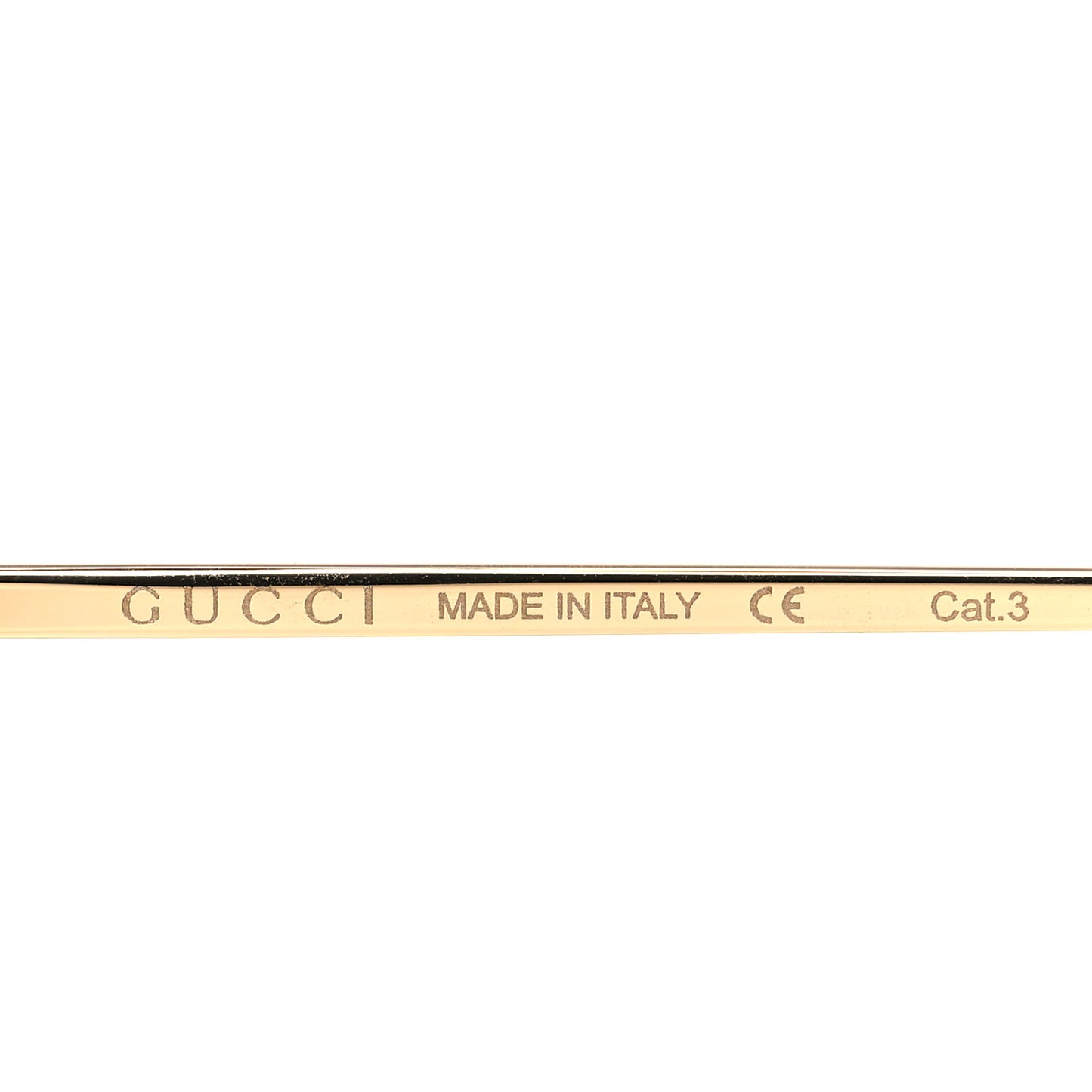 Metal Rimless Star Studded 90mm Cat Eye GG0666S Sunglasses Black Gold