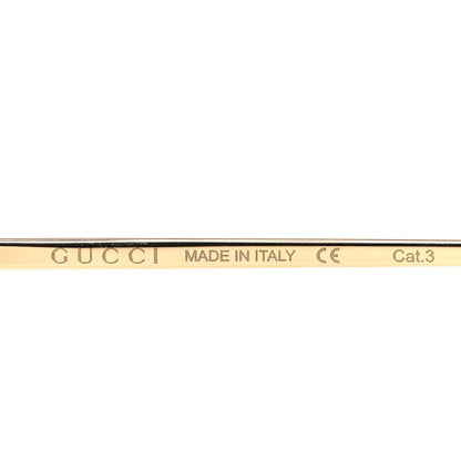 Gucci Metal Rimless Star Studded 90mm Cat Eye GG0666S Sunglasses Black Gold 5 of 7