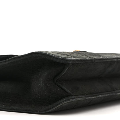 Chanel Suede Quilted Medium Single Flap Black 9 of 14