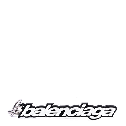 Balenciaga Rubber Logo Keyring White Black 1 of 4
