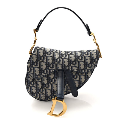 Christian Dior Oblique Mini Saddle Bag Blue 1 of 10