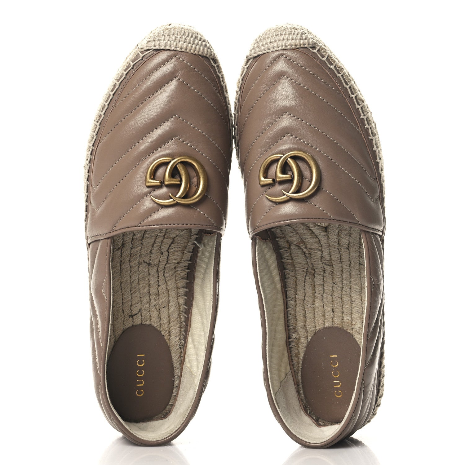 Gucci Nappa Matelasse GG Marmont Espadrilles 40 Porcelain Rose 2 of 9