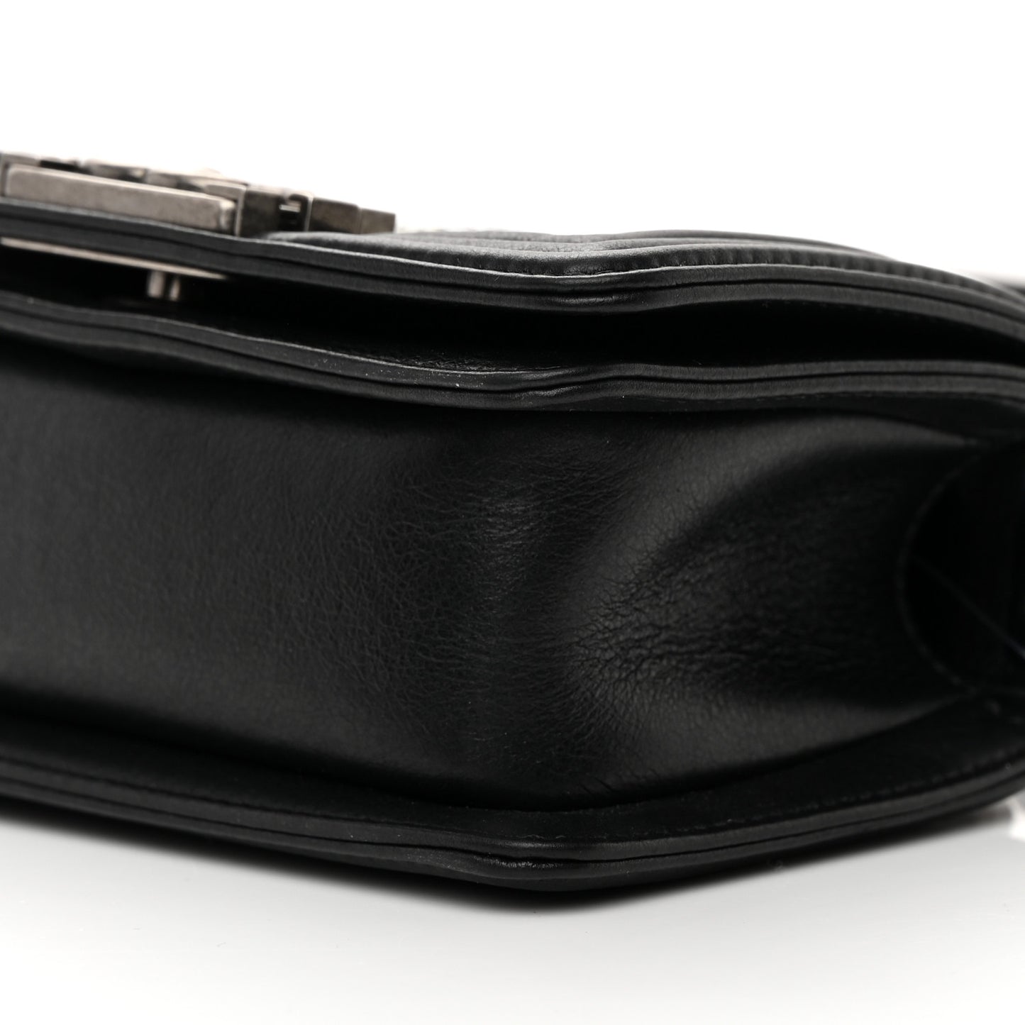 Galuchat Stingray Mini Boy Flap Black Silver