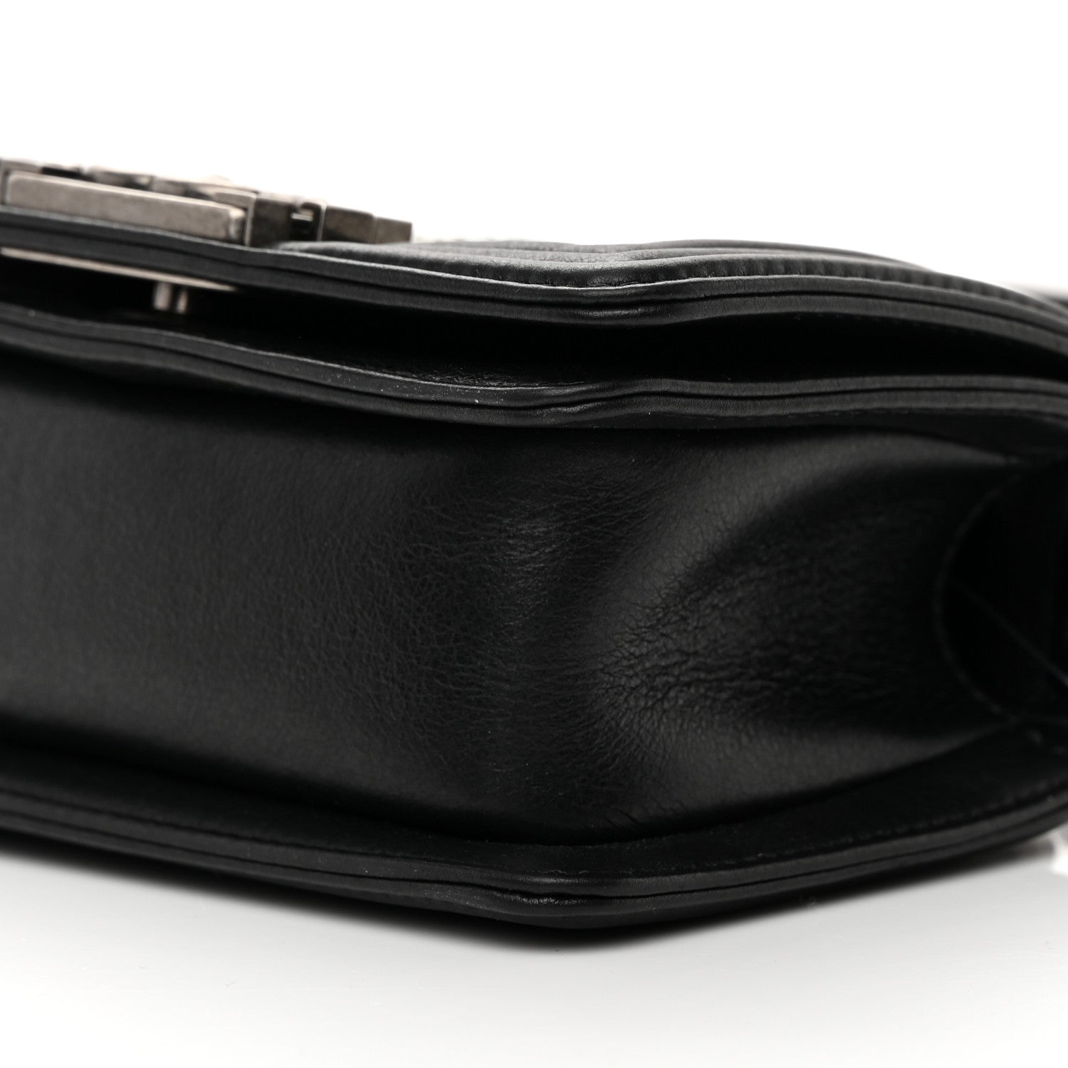 Chanel Galuchat Stingray Mini Boy Flap Black Silver 9 of 12