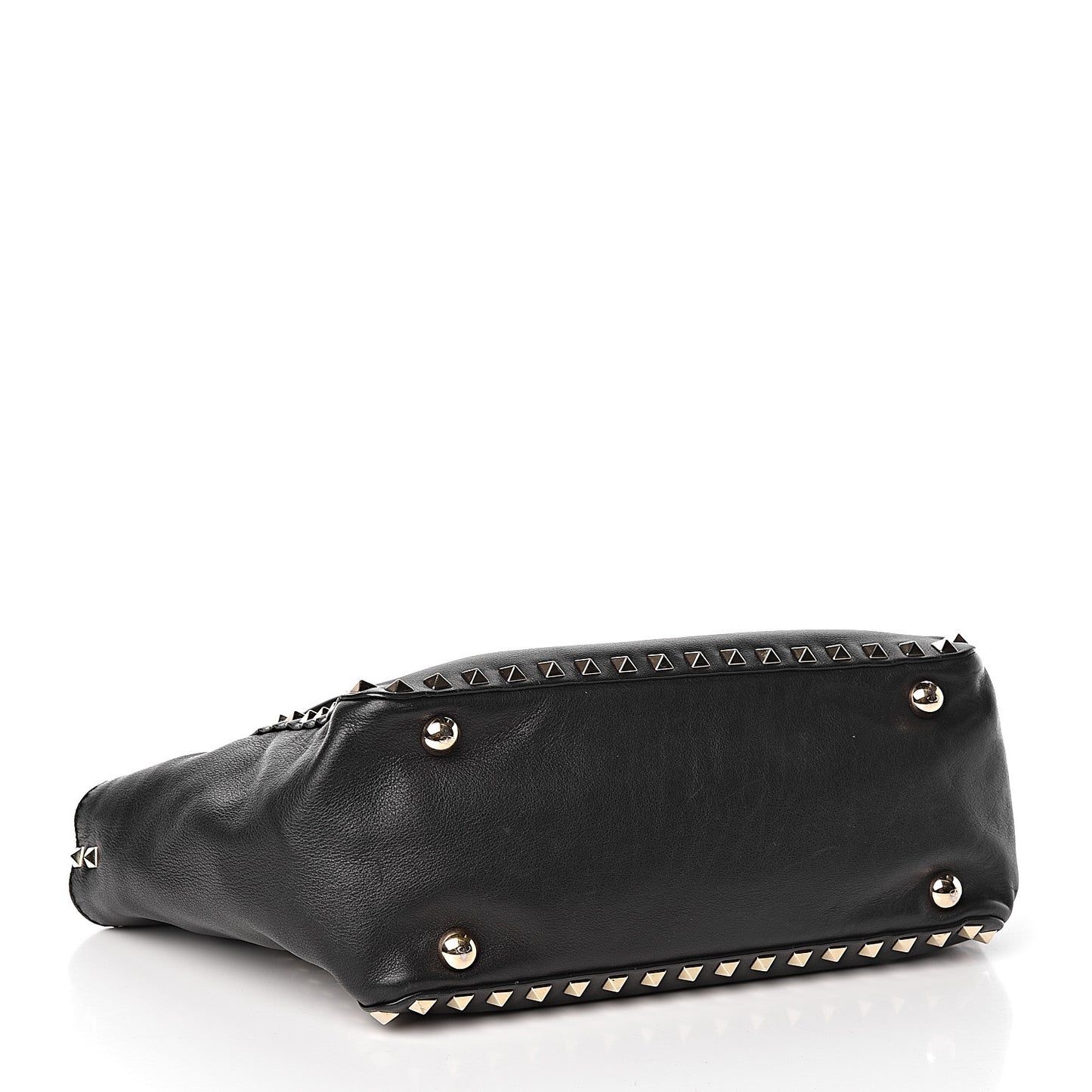 Vitello Small Rockstud Tote Black