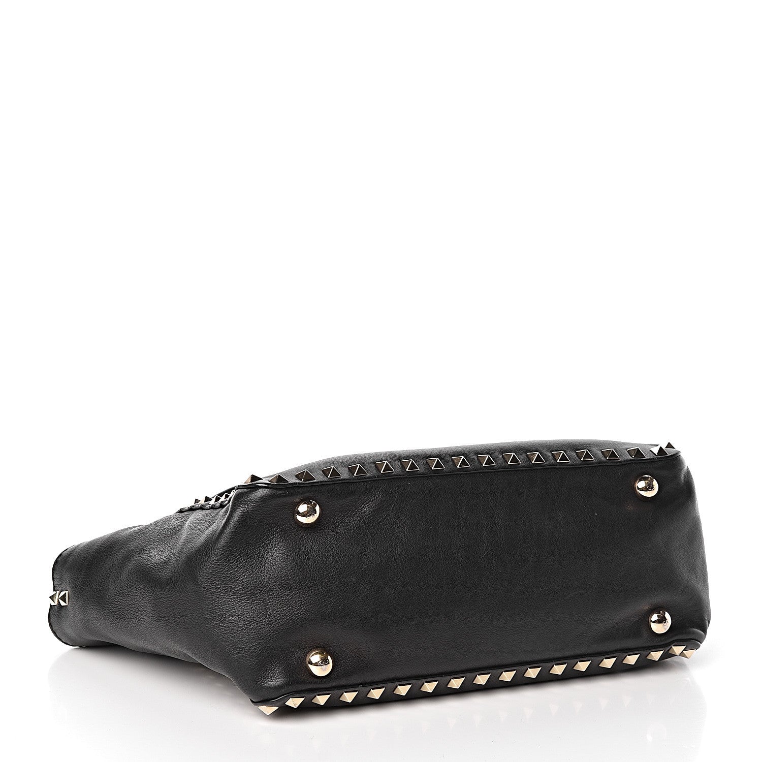 Valentino Garavani Vitello Small Rockstud Tote Black 4 of 9