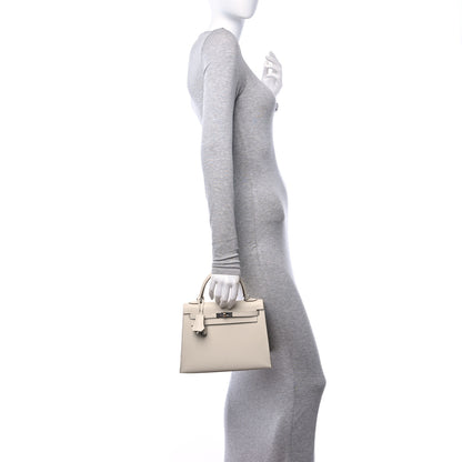 Hermes Epsom Kelly Sellier 25 Craie 2 of 13