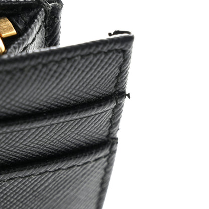 Prada Saffiano Metal Continental Flap Wallet Black 10 of 11