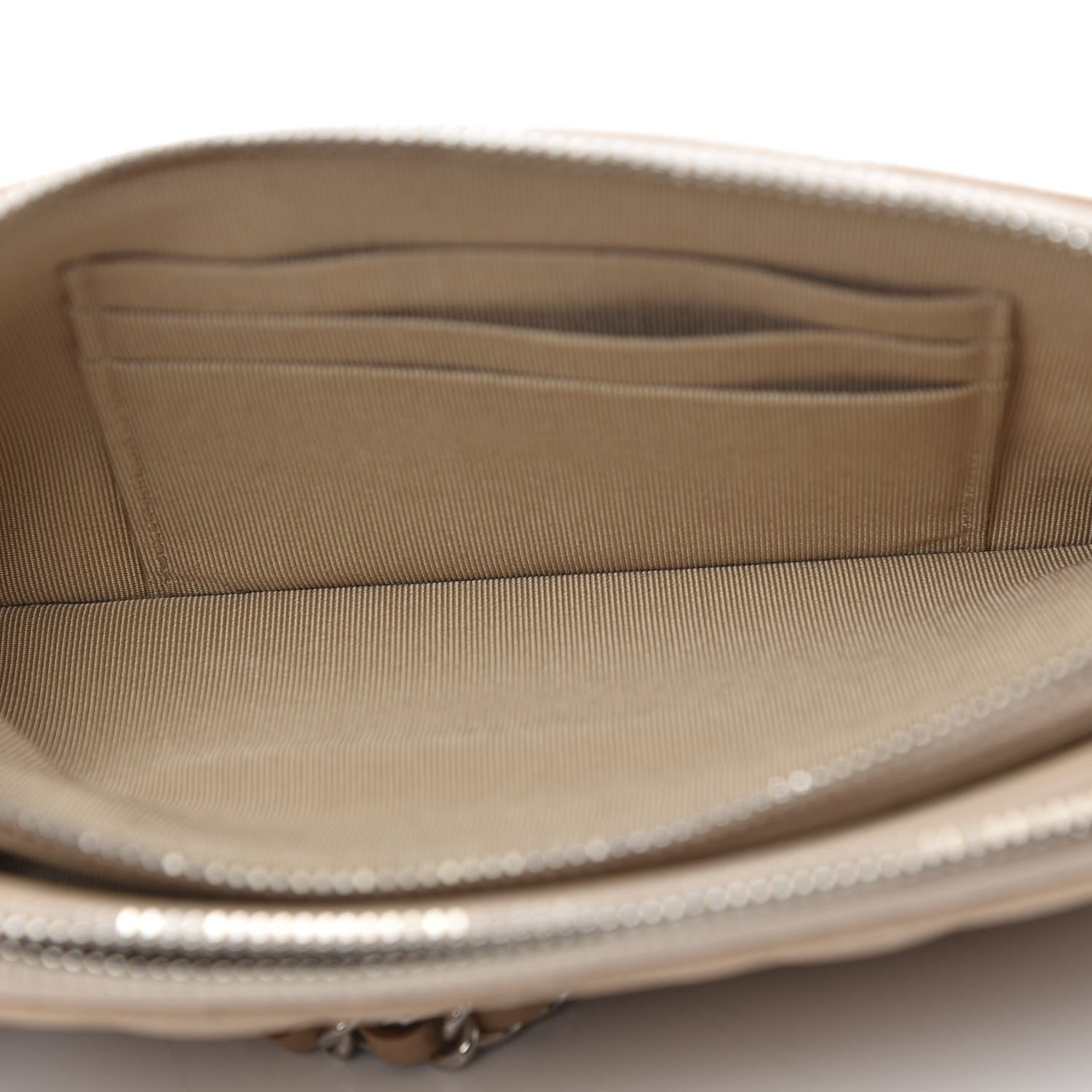 Chanel Caviar Quilted Small Clutch With Chain Beige 9 of 12