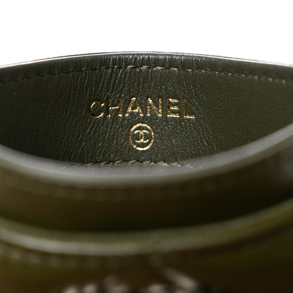 Chanel Lambskin Quilted Chanel 19 Card Holder Khaki 6 of 9